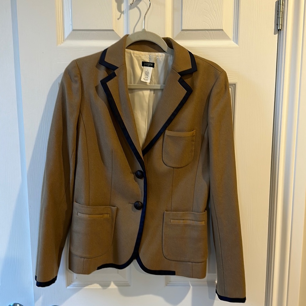 J Crew blazer size 6 tan and navy blue